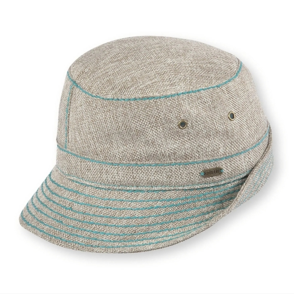 PISTIL | Sloane woven contrasting stitch detail cap hat